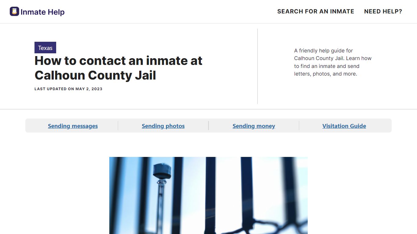 How to contact an inmate at Calhoun County Jail - Inmate Help